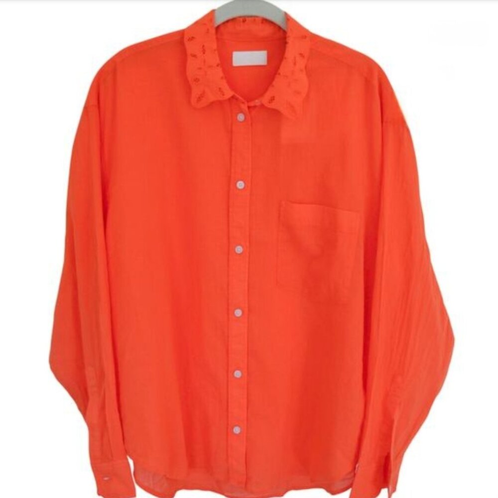 7 For All Mankind -  Eyelet Classic Shirt